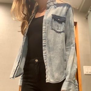 BDG multi wash denim button down